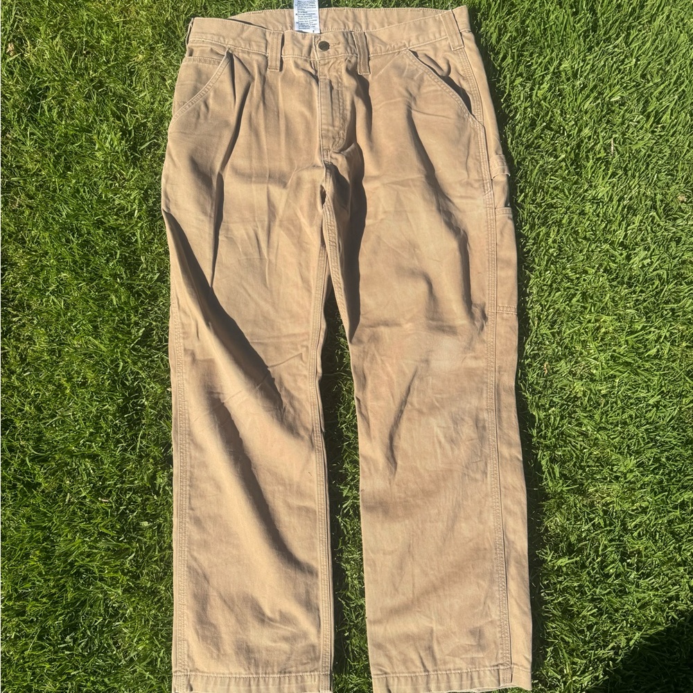 Carhartt Tan Chinos Durable Cotton Twill